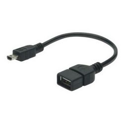 USB Adapter DIGITUS Mini USB Type-B (5-pin) muški/USB Type-A ženski, 20 cm)