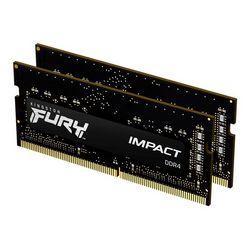Memorija KINGSTON FURY Impact DDR4 (kit, 32 GB: 2 x 16 GB, SO-DIMM 260-pin, 3200 MHz / PC4-25600, unbuffered)