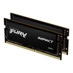 Memorija KINGSTON FURY Impact DDR4 (kit, 64 GB: 2 x 32 GB, SO-DIMM 260-pin, 3200 MHz / PC4-25600, unbuffered)