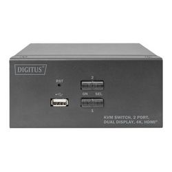 KVM / audio / USB prekidač DIGITUS DS-12860 (2 priključka)