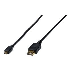 Kabel DIGITUS za spajanje HDMI visoke brzine s Ethernetom (Micro HDMI Type-D muški / HDMI Type-A muški, 1 m)