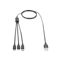 Kabel za Lightning DIGITUS (USB / Micro-USB Type B / Lightning / USB-C, 1 m)