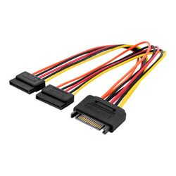 Unutarnji kabel za napajanje DIGITUS (SATA 15-pinski / 2x SATA 15-pinski, 30 cm)