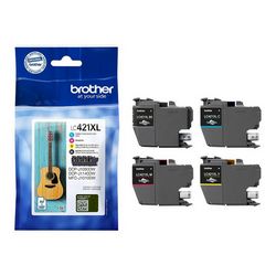 Višebojni paket patrona s tintom XL kapaciteta BROTHER LC421XL (original, patrona s tintom - crna, žuta, cijan, magenta)