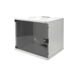 19" 9U SOHO Digitus wall-mounted cabinet, grey, glass door