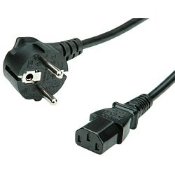 Roline naponski kabel, ravni IEC320 C13, 3.0m crni