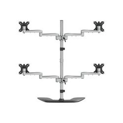 Četverostruki nosač monitora STARTECH.COM za stol (ergonomski VESA 4 nosač monitora (2x2) do 32", slobodno stojeći artikulirajući univerzalni nosač s polugom, 