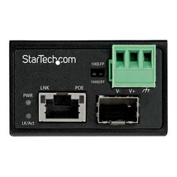 PoE+ industrijski optički pretvarač vlakana na Ethernet STARTECH.COM (30W, SFP na RJ45, jednomodni/višemodni optički pretvarač vlakana na bakreni gigabitni 