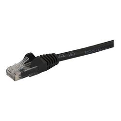 Ethernet kabel CAT6 STARTECH.COM 10 Gigabit duljine 50 cm (crna, snagless, RJ45, 650MHz, 100W PoE, patch kabel, CAT 6 10GbE UTP, s olakšanjem napetosti, Fluke 