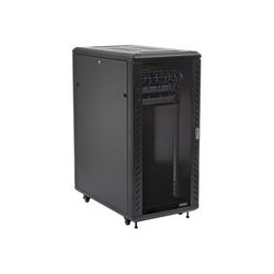 StarTech.com 32U 19" Server Rack Cabinet, Adjustable Depth 6-32 inch, Lockable 4-Post Network/Data/AV Equipment Rack Enclosure w/ Glass Door & Casters, Flat Pack, 1763lb/800kg Capacity - Free Standing