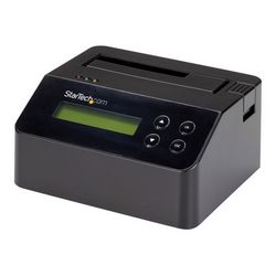 USB 3.0 priključna stanica za brisanje tvrdog diska STARTECH.COM SDOCK1EU3P2 (za 2.5" i 3.5" SATA SSD HDD + 4Kn pogon, LCD/ RS232, sigurno brisanje HDD brisač 