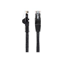 Ethernet kabel LSZH CAT6 STARTECH.COM 10 Gigabit duljine 5 m (crni, snagless, RJ45, 100W PoE, network patch kabel s olakšanjem napetosti, CAT 6 10GbE UTP, 