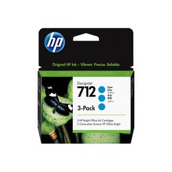 Paket tinte za ploter HP 712 (3 komada, original) cijan