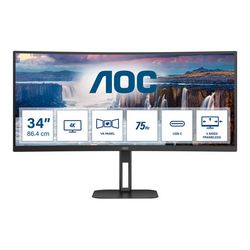 LED zakrivljeni zaslon AOC CU34V5C (86.4 cm, 34", 3440 x 1440 UWQHD)