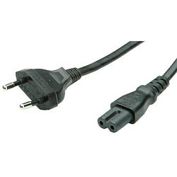 Roline VALUE naponski kabel 2-polni, IEC320 C7, 1.8m crni