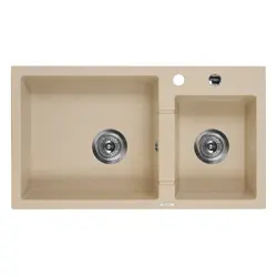 2-bowl granite sink