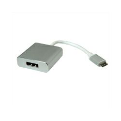 Roline adapter USB-C - DisplayPort v1.2, M/F, 0.1m