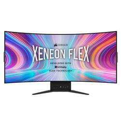 Monitor CORSAIR Xeneon Flex 45WQHD240 (45" OLED, 240Hz, 3440 x 1440 WQHD, zakrivljeni, gaming crni)