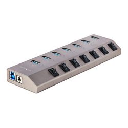 Hub s sedam USB C priključaka STARTECH.COM (samonapajajući USB-C hub s pojedinačnim prekidačima za uključivanje/isključivanje, USB 3.0 5Gbps proširni hub s 
