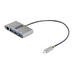 USB-C Hub s Ethernetom STARTECH.COM USB-C Hub s Ethernetom s tri priključka (3x USB-A priključci, Gigabit Ethernet, USB 3.0 do5 Gbps, Bus-Powered, USB tip C 