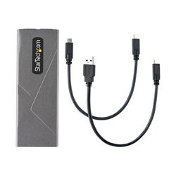 Kućište za SSD STARTECH.COM (USB-C 10Gbps to M.2 NVMe or M.2 SATA, M.2 PCIe/SATA NGFF, prijenosno, aluminijsko, USB-C i USB-A, za 2230/2242/2260/2280)