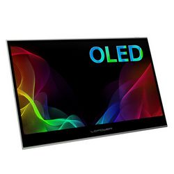 Monitor LC POWER LC-M16-4K-UHD-P-OLED (15.6" OLED Touch, 60Hz, 3840 x 2160 4K UHD, prijenosni sivi)
