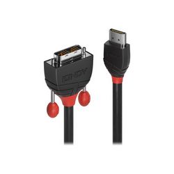 Adapter kabel LINDY crna Line (HDMI / DVI, 2 m)