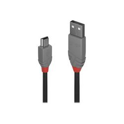 USB kabel LINDY Anthra Line (USB na mini-USB Type B, 2 m)