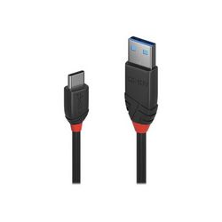 USB-C kabel LINDY crna Line (24 pin USB-C do USB Type A, 50 cm)