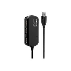 Hub s četiri porta LINDY USB 2.0 Active Extension Pro