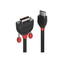 Adapter kabel LINDY crna Line HDMI / DVI (50 cm, crna)