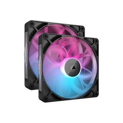 Ventilator za kućište CORSAIR iCUE LINK RX140 RGB 2x14 bk (RGB osvjetljenje, crna boja)