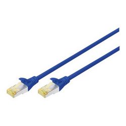 Patch kabel DIGITUS Cat6a S/FTP (0,25m, plava, pakiranje od 10 komada)