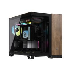 Kućište za računalo CORSAIR 2500X M-ATX TG (Crna, orahovina)