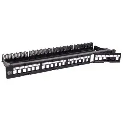 Patch panel TECHLY s 24 utičnice i 4 skidive sekcije od 6 porta