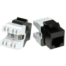 Roline RJ45 Keystone konektor Cat.5e/Class D, UTP crni