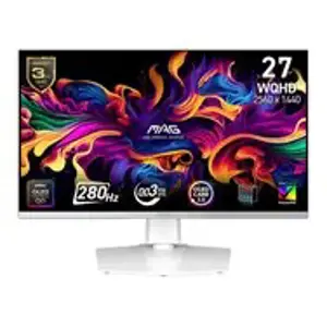 26,5" MSI MAG 272QPW X28 biały / QHD / QD-OLED / 16:9 / 0,03 ms / 1500000:1 / 450 cd-m2 / HDMI+DP+USB-C / VESA