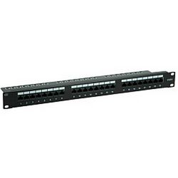 Roline VALUE Cat.6/Class E 19" Patch Panel 24-porta UTP crni
