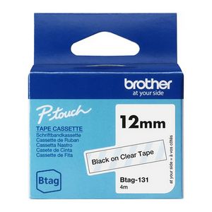 Tapes Brother BTAG131 12MM BLACK ON CLEAR TAPE