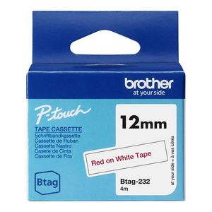 Tapes Brother BTAG232 12MM RED ON WHITE TAPE