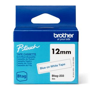 Tapes Brother BTAG233 12MM BLUE ON WHITE TAPE