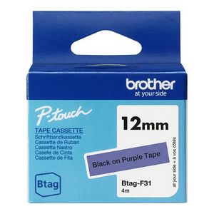 Tapes Brother BTAGF31 12MM BLACK ON PURPLE TAPE