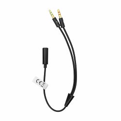 ADAPTER 3.5 mm ženski 4-Pin - 2 X 3.5 mm Muški 3-Pin