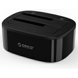 Orico Docking stanica 2×2.5"/3.5" SATA HDD, funkcija kloniranja, USB3.0 (ORICO 6228US3-C-EU-BK-BP)