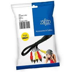 Cinch kabel ZED ELECTRONIC 1.5 m. 3 x RCA - AVK/1,5