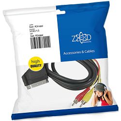 Kabel ZED Scart - RCA (činč) sa prekidačem, 1.5 m