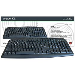 Tipkovnica CONNECT XL CXL-K200 (membranska crna)