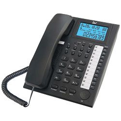 MeanIT Telefon analogni, stolni, LCD zaslon crni - ST200 crna