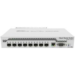 Mikrotik Cloud Router Switch CRS309-1G-8S+IN, Dual core 800MHz CPU, 512MB RAM, 1×GLAN, 8×SFP+ cages, RouterOS, L5 or SwitchOS (dual boot), pasivno desktop kučište, rackmount ears, PSU