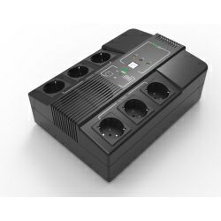 Elsist UPS Multistation 1000VA/600W, Line-Interactive, discharge, overcharging, overload protection, 6×Schuko, USB×2